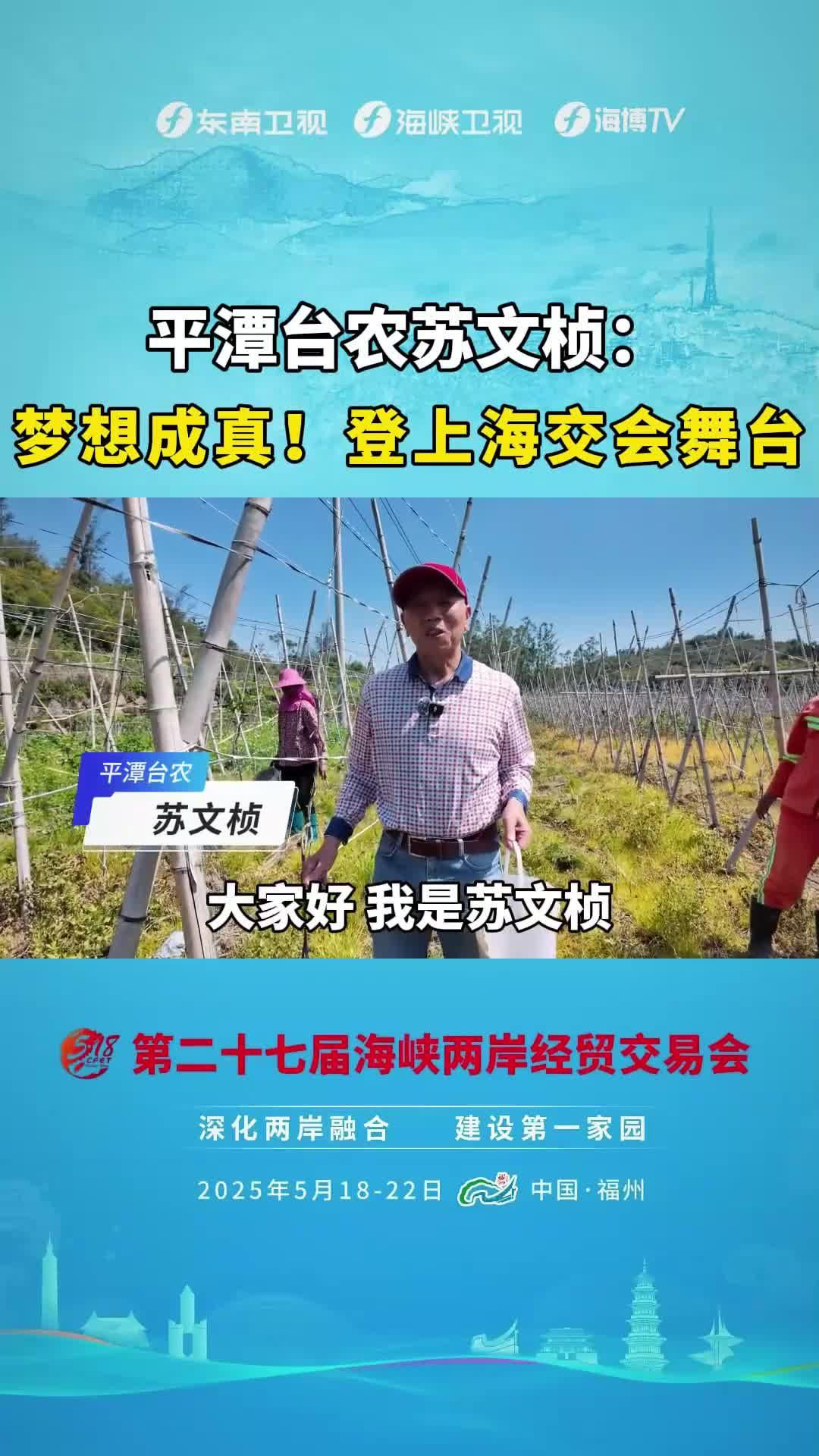 平潭臺農(nóng)蘇文楨：夢想成真，登上海交會舞臺